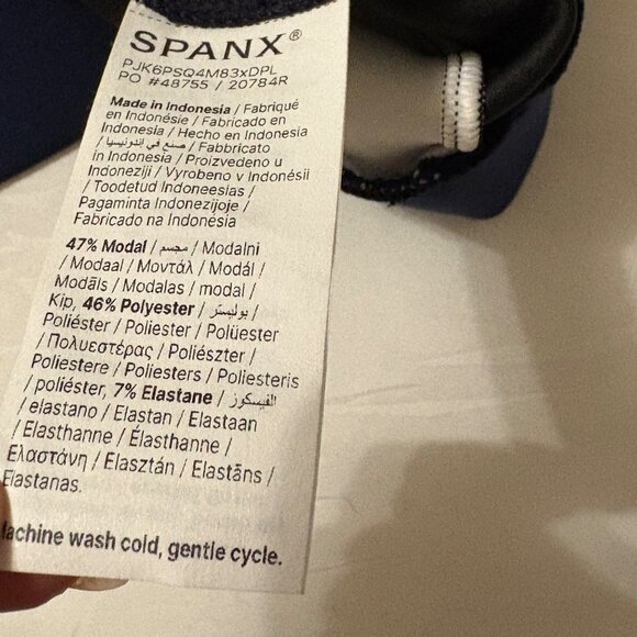 Like New Spanx AirEssentials Full Zip Activewear Track Jacket Navy White Size L - Picture 7 of 10